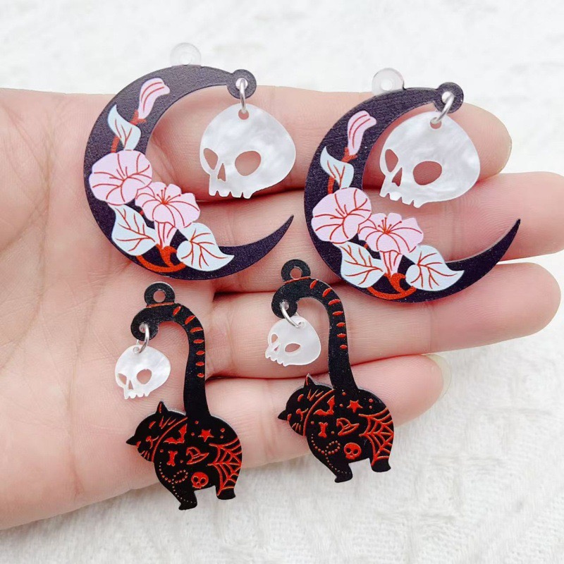 Jewelry Making Earrings - 10 peças de acrílico para Halloween: