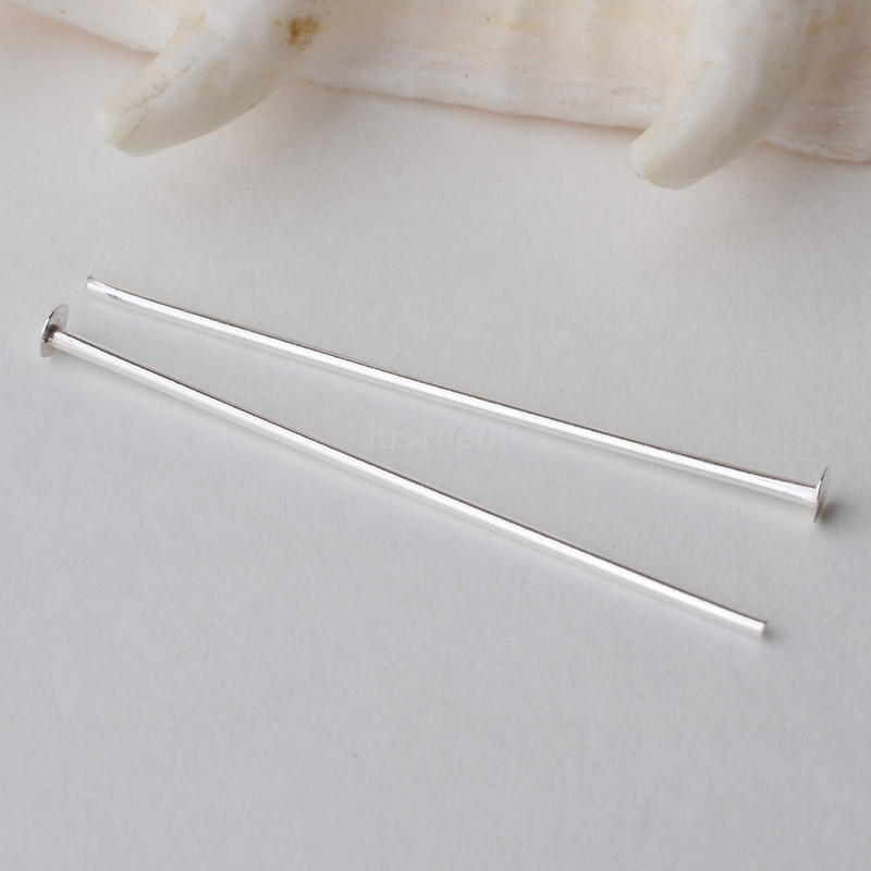 Jewelry Making Jig - Alfinetes de cabeça plana em prata