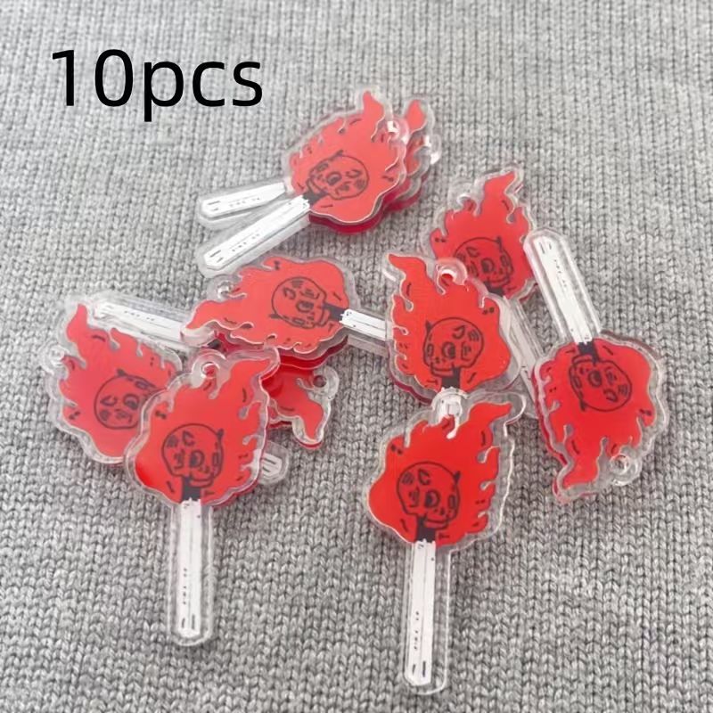 Jewelry Making Earrings - Pingente de crânio em acrílico, 10
