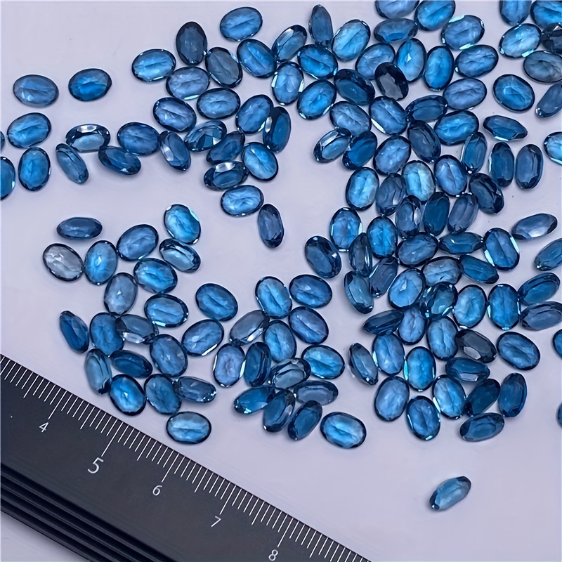 Jewelry Making In London - 1pc natural Londres azul topázio-oval forma