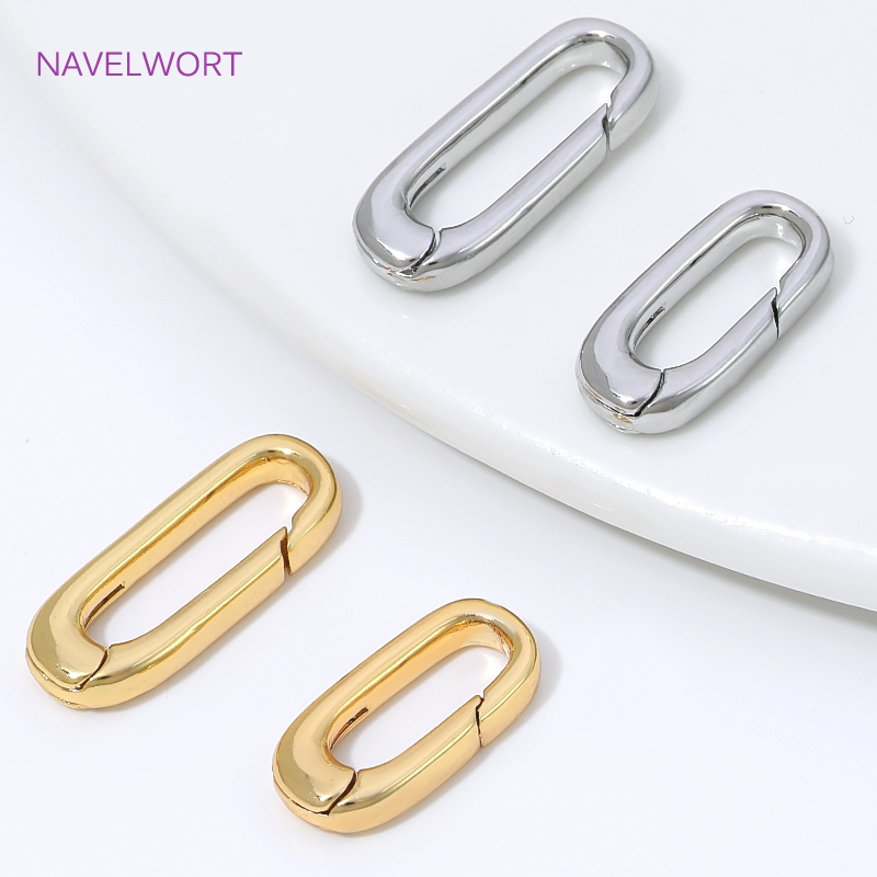 Jewelry Making Ideas - 1/2/4 Peças Fecho Oval Banhado a