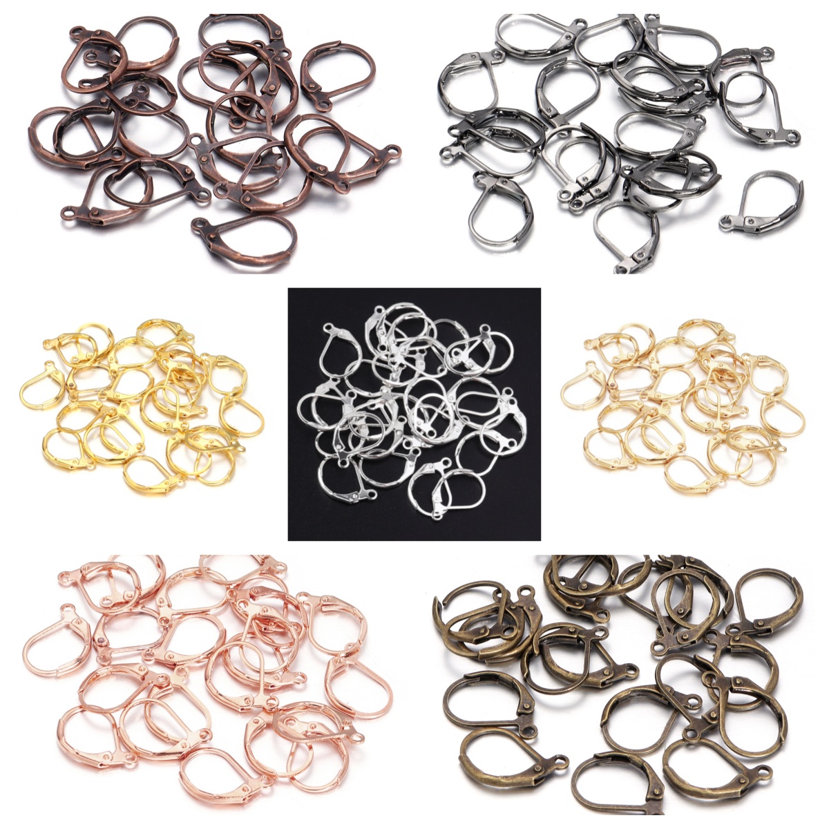 Jewelry Making Earrings - 50 peças/lote Ganchos de Brinco Hipoalergênicos