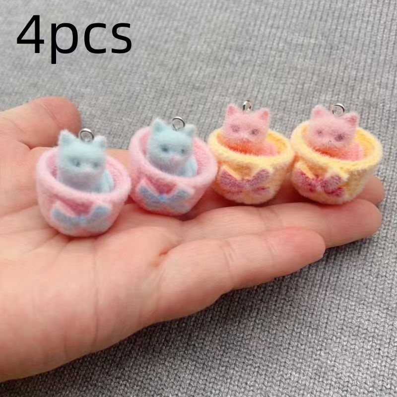 4 peças de pingente de gato em - Jewelry Making Earrings avaliação e preço