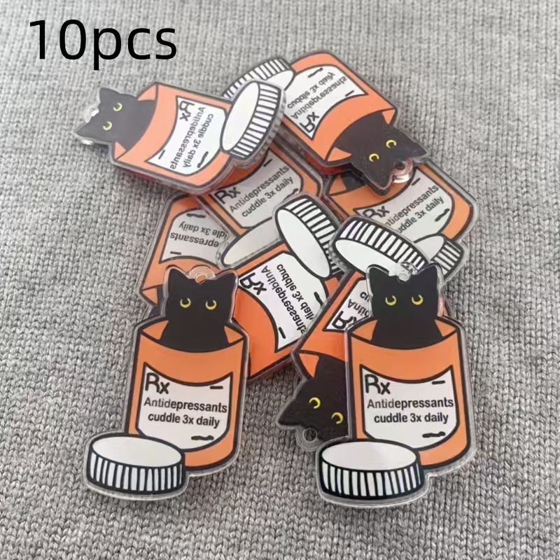 Pingente de gato medicinal em  - Jewelry Making Earrings avaliação e preço