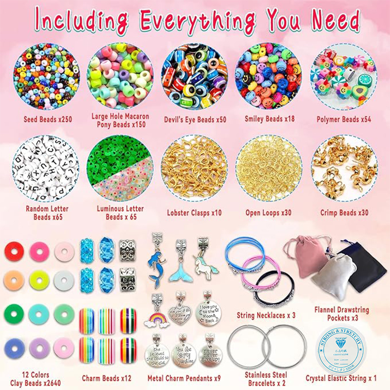 3400 pçs contas encantos jóias - Jewelry Making For Birthday Party avaliação e preço