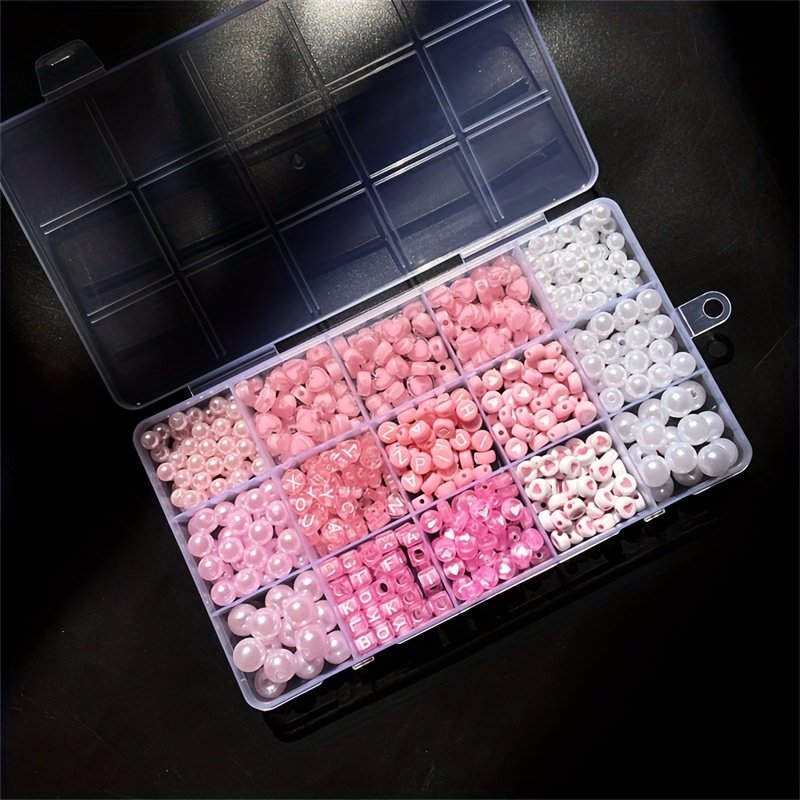 Caixa de alfabeto rosa de 10 p - Jewelry Making Box avaliação e preço