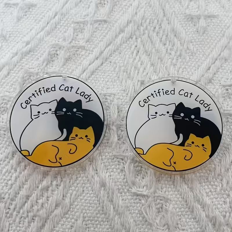 Pingente de gato fofo em acríl - Jewelry Making Earrings avaliação e preço