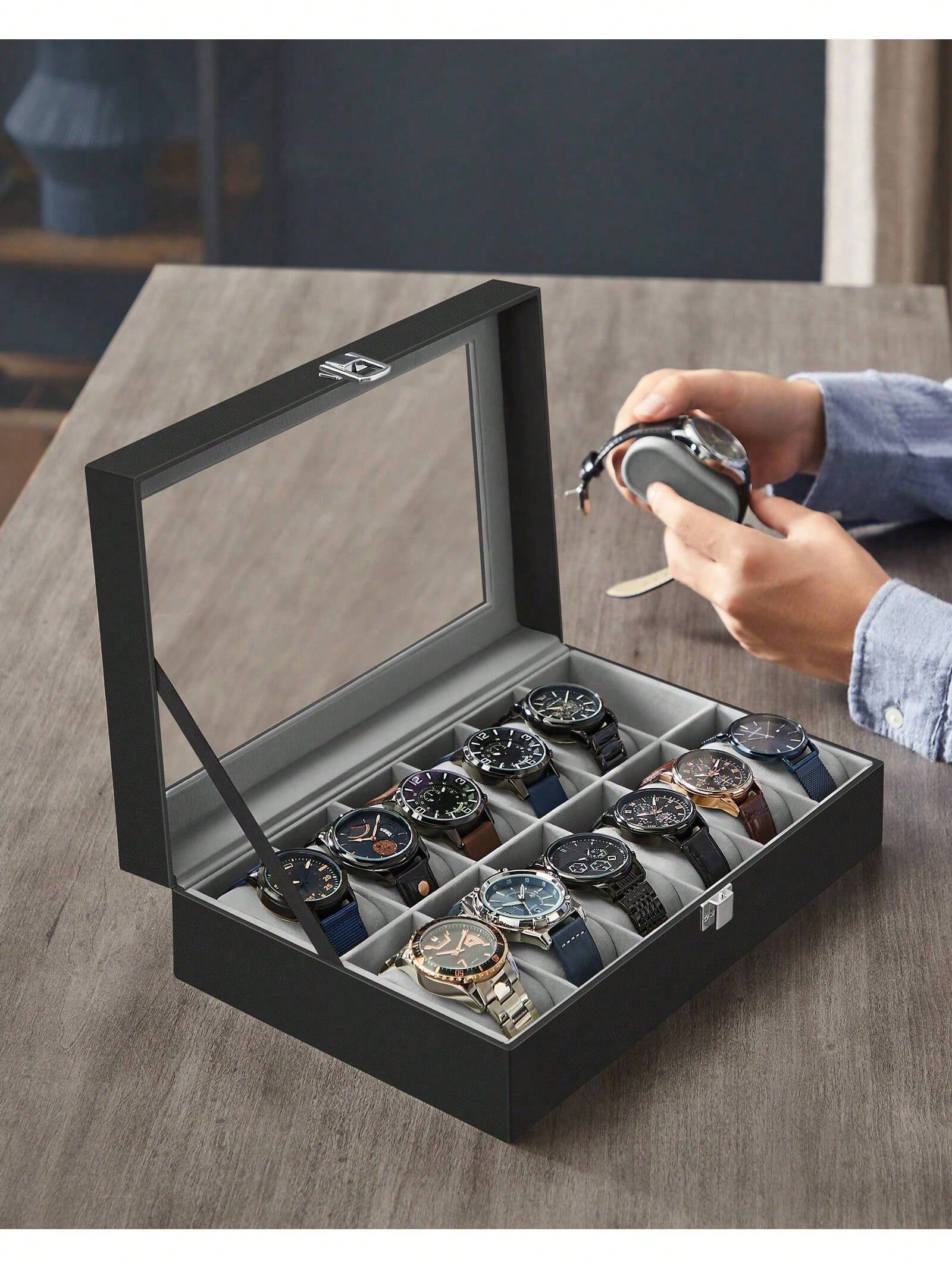 Caixa de Relógios com 12 Compa - Jewelry Making Box avaliação e preço