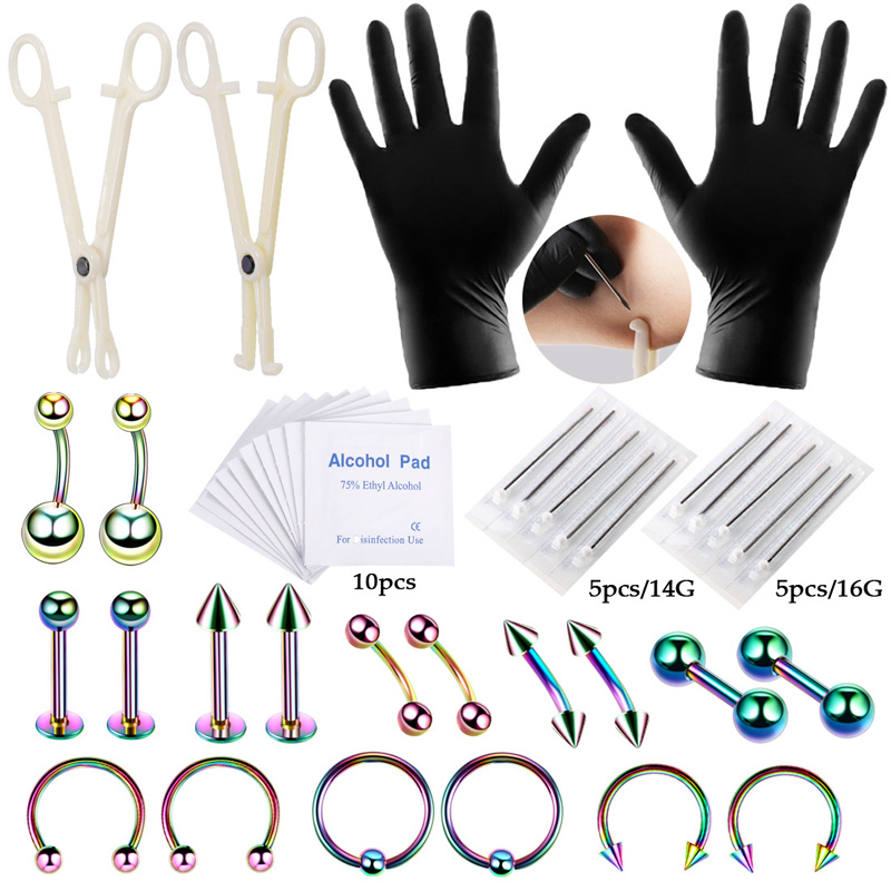 42 pçs/set corpo piercing kit  - Jewelry Making Needle Nose Pliers avaliação e preço