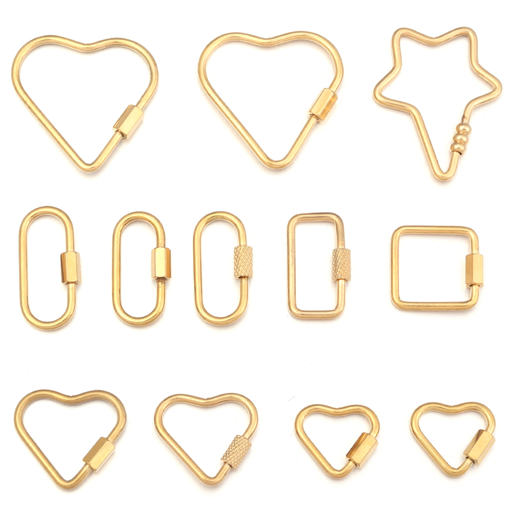 2pcs ouro aço inoxidável coraç - Jewelry Making Ideas avaliação e preço