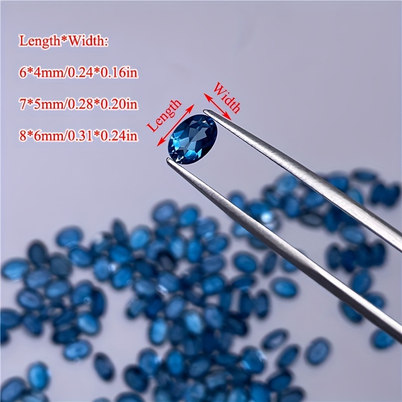1pc natural Londres azul topáz - Jewelry Making In London avaliação e preço