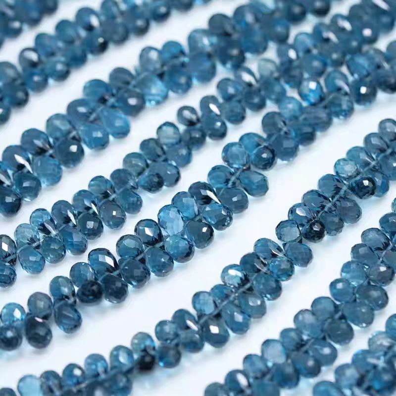 6A Londres topázio azul gota f - Jewelry Making In London avaliação e preço