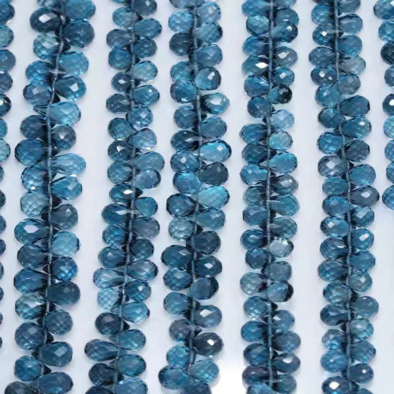 6A Londres topázio azul gota f - Jewelry Making In London avaliação e preço