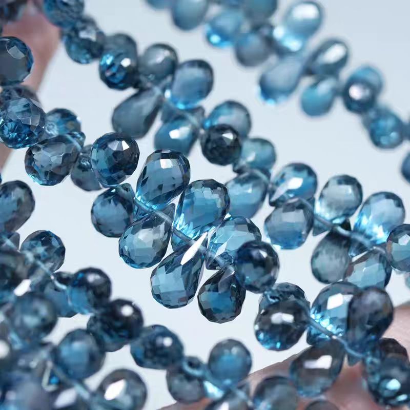 6A Londres topázio azul gota f - Jewelry Making In London avaliação e preço