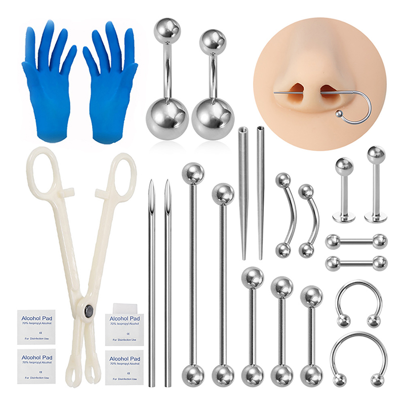 Kit de piercing corporal de aç - Jewelry Making Needle Nose Pliers avaliação e preço